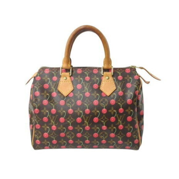 Louis Vuitton Handbags - Louis Vuitton Cherry Red Speedy Handbag Brown Takashi Murakami